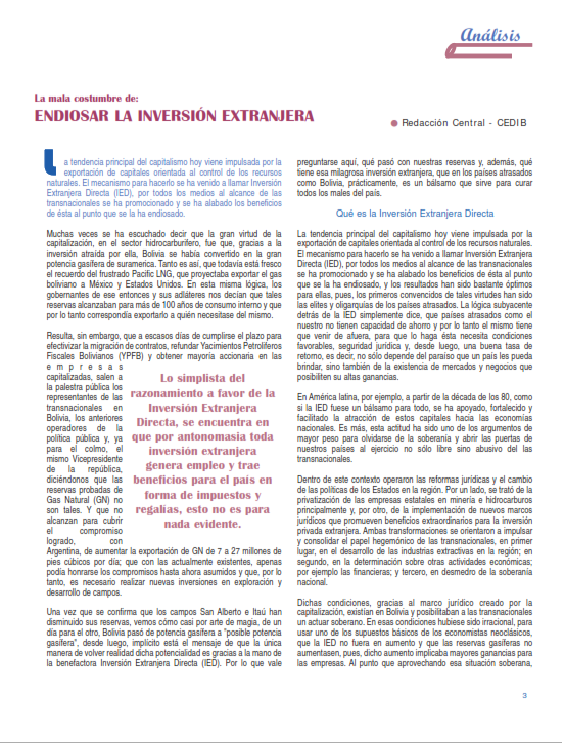 Petropress 3 | La mala costumbre de endiosar la inversión extranjera