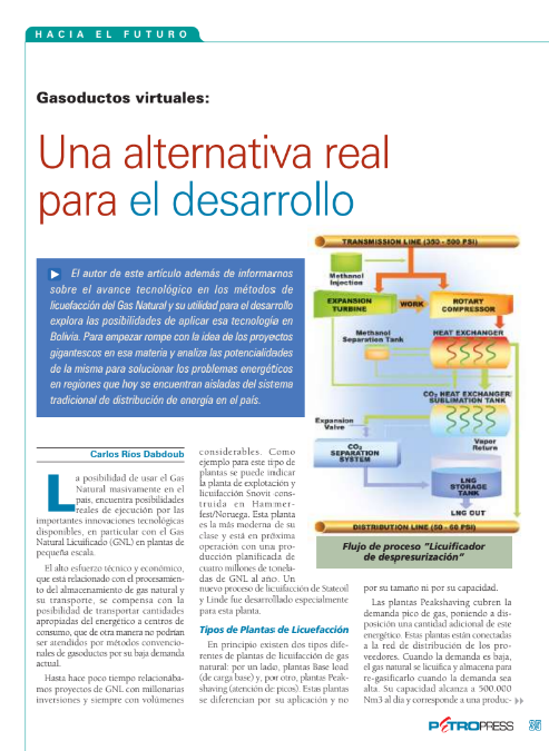 Petropress 6 | Gasoductos virtuales una alternativa real para el desarrollo