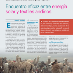 Petropress 6 | Encuentro eficaz entre energía solar y textiles andinos