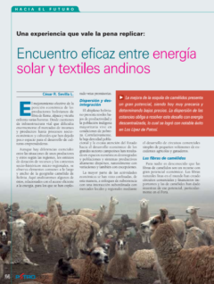 Petropress 6 | Encuentro eficaz entre energía solar y textiles andinos