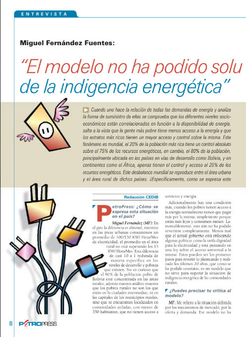 Petropress 6 | El modelo no ha podido solucionar el problema de la indigencia energética