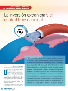 Petropress 7 | Descentralización y autonomías en América Latina La inversión extranjera y el control transnacional