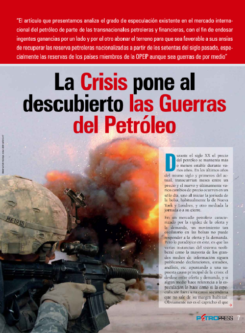 Petropress 11 | La Crisis pone al descubierto las Guerras del Petróleo