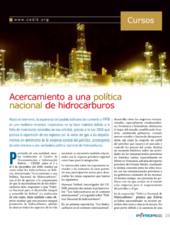 Petropress 13 | Acercamiento a una política nacional de hidrocarburos