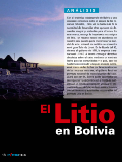 Petropress 13 | El Litio en Bolivia