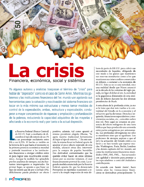 Petropress 13 | La crisis financiera economica social y sistemica