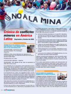 Petropress 12 | Cronología de conflictos mineros en América Latina Septiembre a octubre 2008