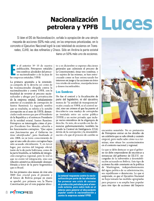 Petropress 14 | Nacionalizacion petrolera y YPFB luces y sombras