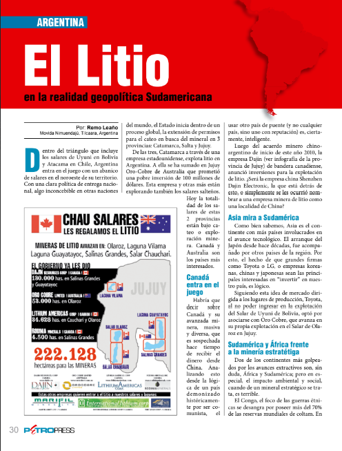 Petropress 19 | El Litio en la realidad geopolítica Sudamericana