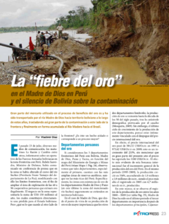 Petropress 21 | La fiebre del oro en el Madre de Dios en Perú y el silencio de Bolivia sobre la contaminación