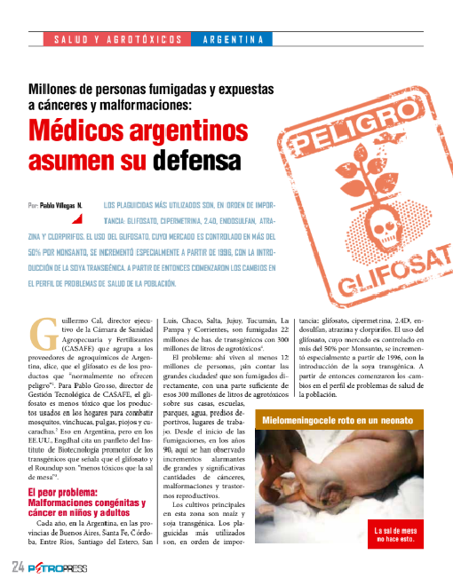 Petropress 22 | Argentina millones de personas fumigadas y expuestas a cánceres y malformaciones.