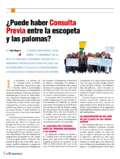 Petropress 22 | ¿Puede haber Consulta Previa entre la escopeta y las palomas?