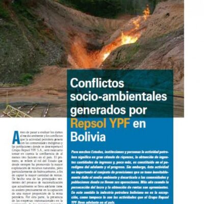 Conflictos socioambientales generados por repsol ypf en Bolivia