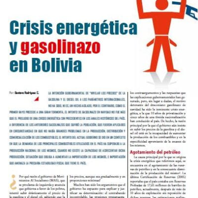 Crisis energetica y gasolinazo en Bolivia