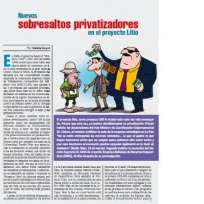 nuevos sobresaltos privatizadores en el proyecto Litio