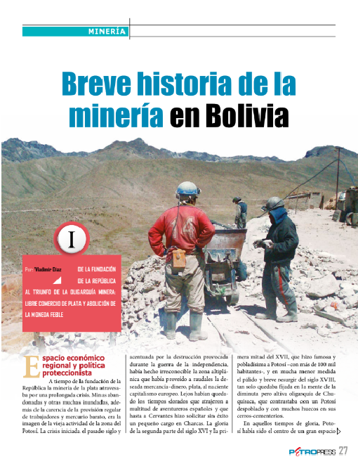 Petropress 23 | Breve historia de la minería en Bolivia