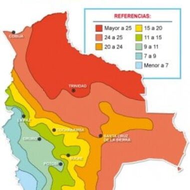 Las temperaturas en el territorio boliviano
