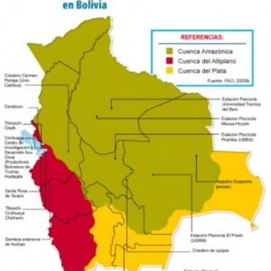 Centros de pesca y acuicultura en Bolivia