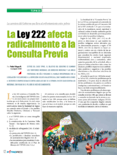 Petropress 28 | La Ley 222 afecta radicalmente a la Consulta Previa