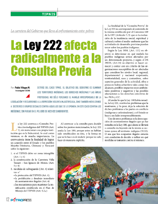 Petropress 28 | La Ley 222 afecta radicalmente a la Consulta Previa