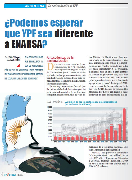 ¿Podemos esperar que YPF sea diferente a ENARSA? (Petropress 29, 8.13)