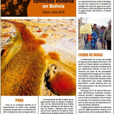 Crónica de conflictos mineros en Bolivia (Enero - Junio 2014)