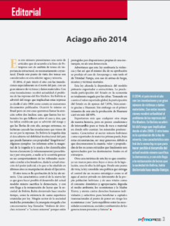 Petropress 33 Editorial | Aciago año 2014