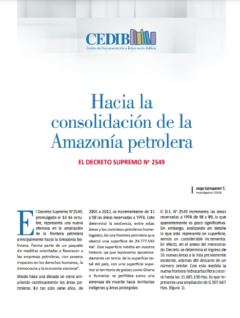 Hacia la consolidación de la Amazonía petrolera | El Decreto Supremo 2549