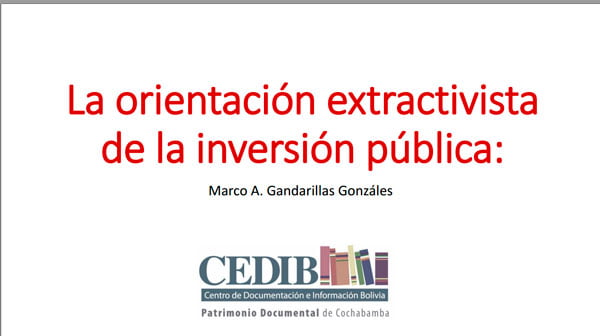 01 La orientación extractivista de la inversión pública 01 La orientación extractivista de la inversión pública
