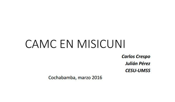 02 CAMC en Misicuni 02 CAMC en Misicuni