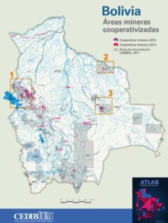 Mapa interactivo: Áreas mineras cooperativizadas (Atlas Minero de Bolivia)