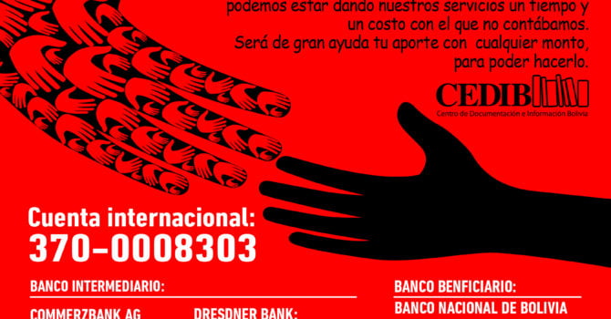 Necesitamos de su apoyo solidario más que nunca Necesitamos de su apoyo solidario más que nunca