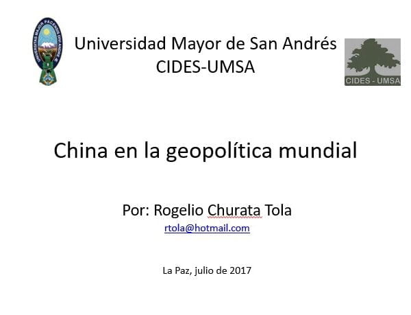 China en la geopolítica mundial China en la geopolítica mundial