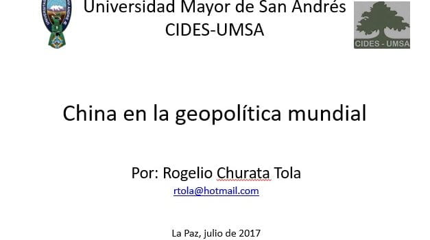 China en la geopolítica mundial China en la geopolítica mundial