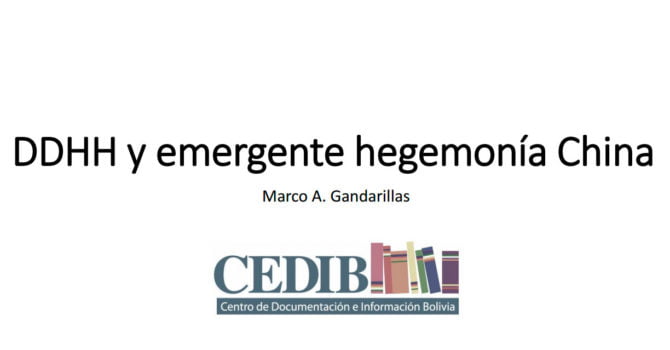Derechos Humanos y emergente hegemonía china Derechos Humanos y emergente hegemonía china