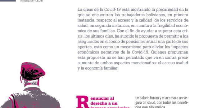 ENFRENTEMOS EL PRESENTE SIN SACRIFICAR EL FUTURO. Respecto a la propuesta de retirar recursos del fondo de pensiones por la crisis de la Covid-19 ENFRENTEMOS EL PRESENTE SIN SACRIFICAR EL FUTURO. Respecto a la propuesta de retirar recursos del fondo de pensiones por la crisis de la Covid-19