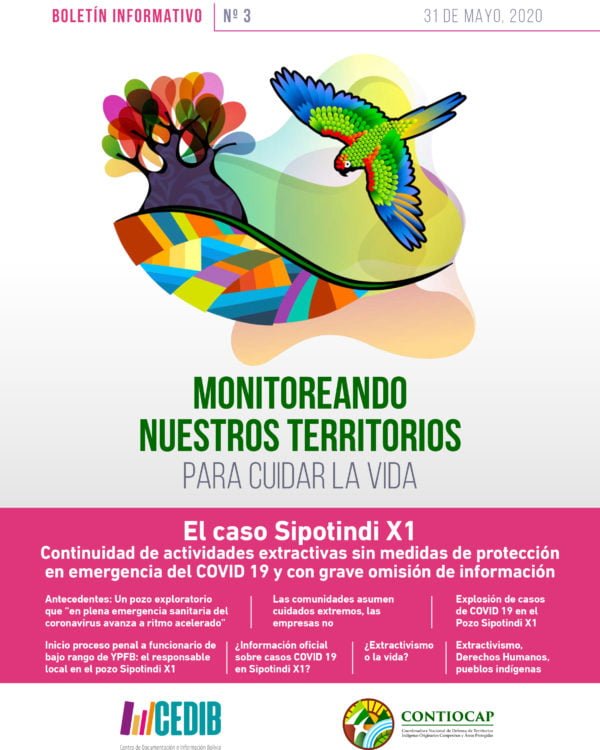 Monitoreando nuestros territorios para cuidar la vida – Boletín CONTIOCAP #3: El caso Sipotindi X1 Monitoreando nuestros territorios para cuidar la vida – Boletín CONTIOCAP #3: El caso Sipotindi X1