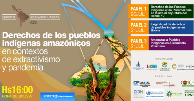 Jornadas de intercambio internacional: Derechos de los Pueblos Indígenas amazónicos en contextos de extractivismo y pandemia Jornadas de intercambio internacional: Derechos de los Pueblos Indígenas amazónicos en contextos de extractivismo y pandemia
