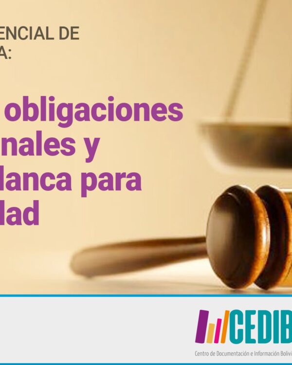 Decreto Presidencial de Amnistía Bolivia: Incumple obligaciones internacionales y es carta blanca para la impunidad Decreto Presidencial de Amnistía Bolivia: Incumple obligaciones internacionales y es carta blanca para la impunidad
