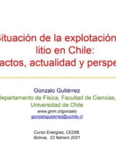 Situación de la explotación del litio en Chile: impactos, actualidad y perspectivas