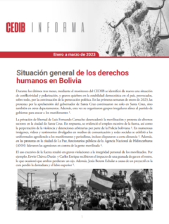 Cedib Informa | Reporte de Derechos Humanos en Bolivia enero a marzo 2023