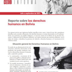 Cedib Informa | Reporte de Derechos Humanos en Bolivia julio a septiembre 2021