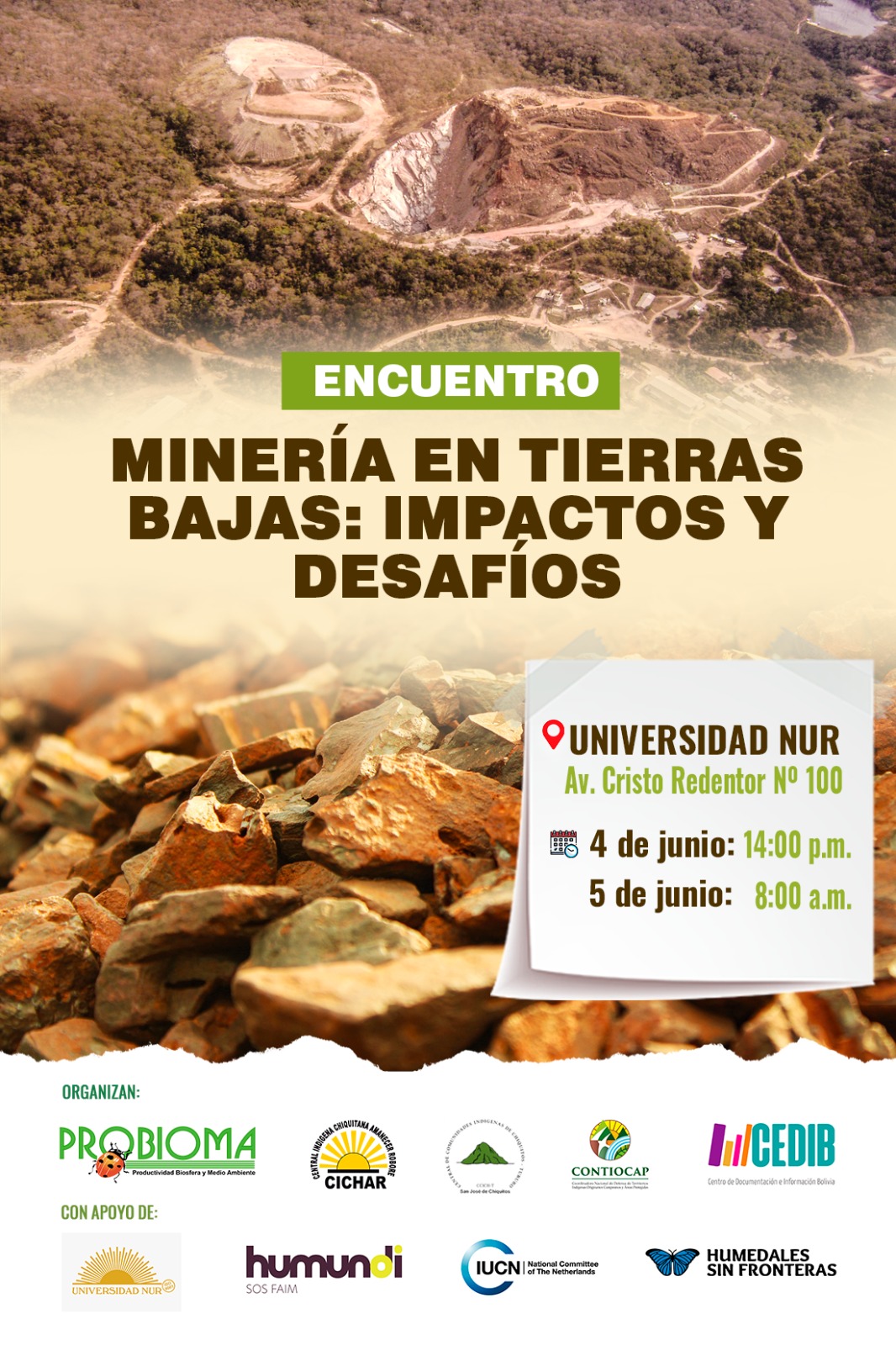Pronunciamiento Oficial «Encuentro sobre Minería en tierras bajas, Bolivia»
