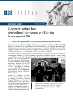 Cedib Informa | Reporte de Derechos Humanos en Bolivia mayo a agosto 2024