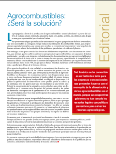 Petropress 14 Editorial | Agrocombustibles ¿Será la solución?