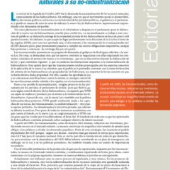 Petropress 20 Editorial | De la industrialización de los recursos naturales a su no industrialización