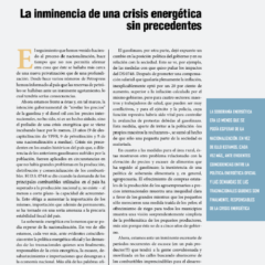 Petropress 24 Editorial | La inminencia de una crisis energética sin precedentes