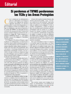 Petropress 26 Editorial | Si perdemos el TIPNIS perderemos las TCOs y las Áreas Protegidas