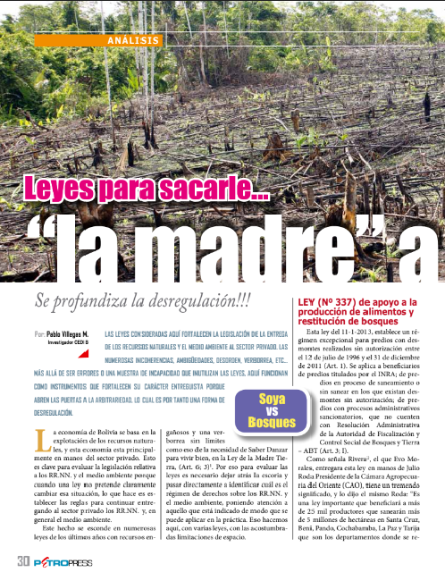 Petropress 31 | Leyes para sacarle la madre a la tierra se profundiza la desregulación