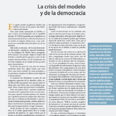 Petropress 35 Editorial | La crisis del modelo y de la democracia